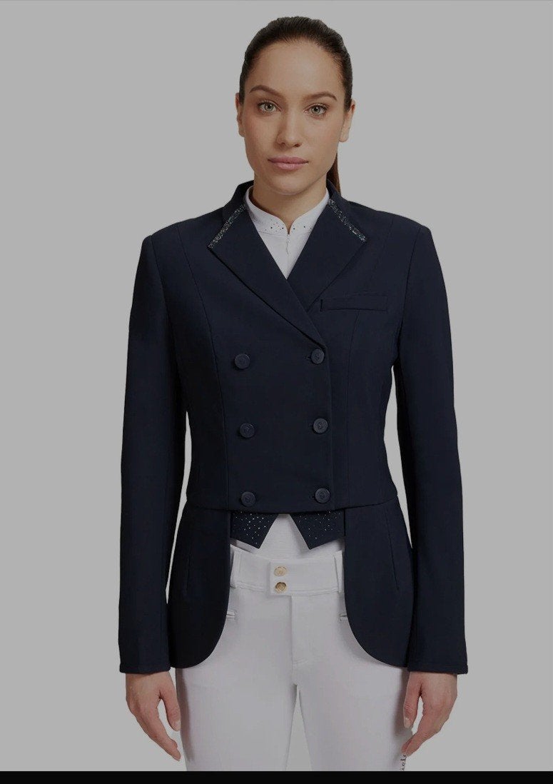 Nieuw Samshield wedstrijdjas, short front, navy, FR 42 DE 40, Dieren en Toebehoren, Paardrijkleding, Dressuur, Nieuw, Ophalen of Verzenden