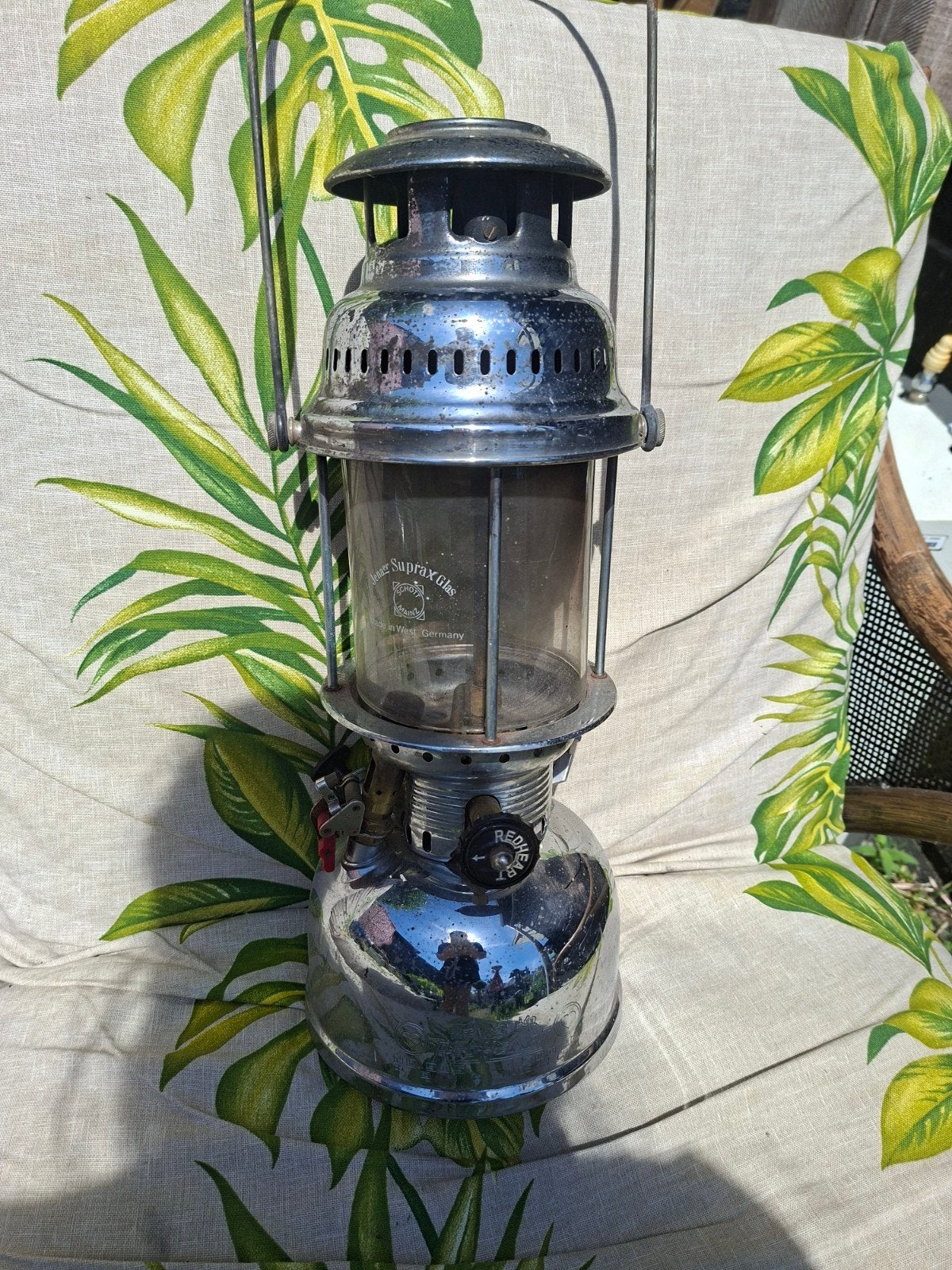 Druklamp petroleum Yankee anchor origineel zie foto's, Ophalen, Gebruikt