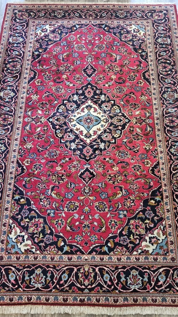 Prachtig handgeknoopt perzisch tapijt. Kashan XL 309x199CM., Tapijt, 200 cm of meer, Ophalen of Verzenden, Zo goed als nieuw