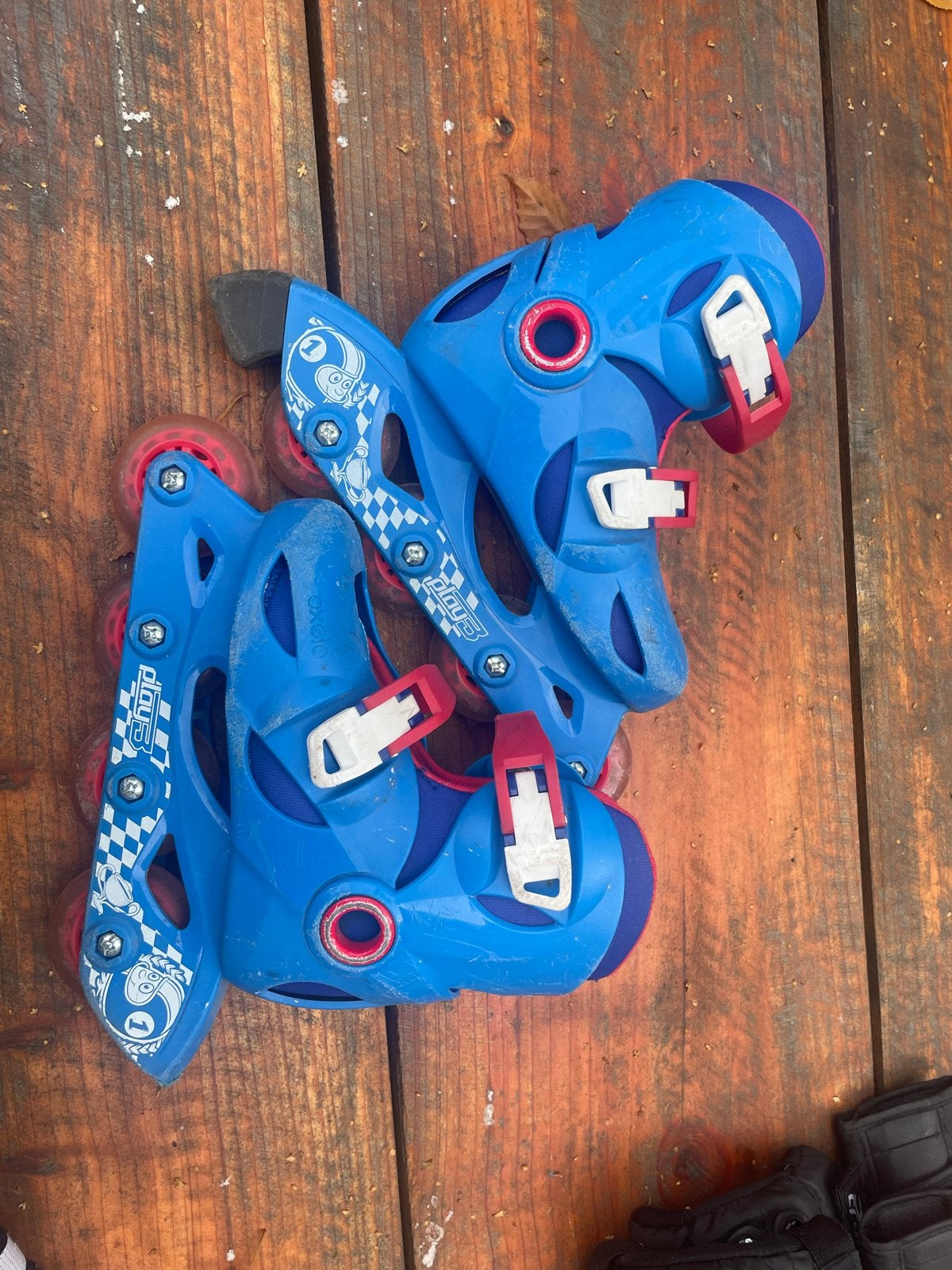 Verstelbare skates 28-30 met complete beschermset, Kinderen en Baby's, Ophalen, Verstelbaar, Gebruikt, Kinderen
