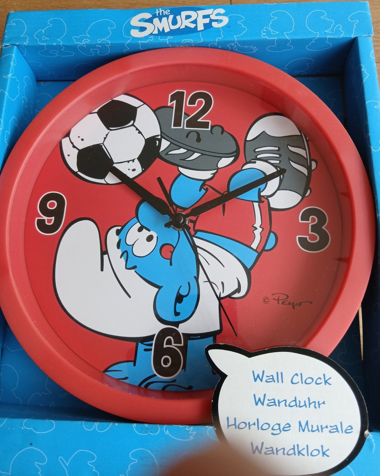 Smurfen Klok / The Smurfs Klok Peyo 2011 Nieuw, Ophalen of Verzenden, Nieuw, Verschillende Smurfen, Overige typen