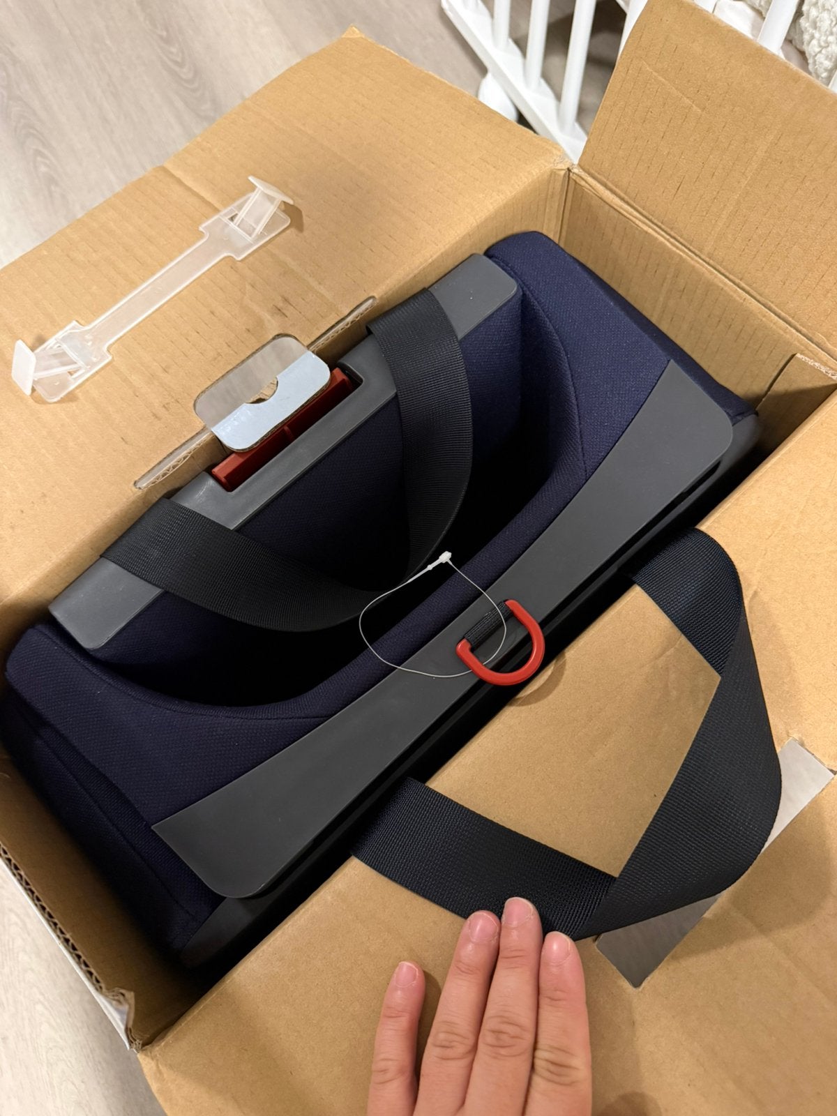 Compact opbouwbare autostoel, ideaal om op reis mee te nemen, Kinderen en Baby's, Autogordel, Nieuw, Afneembare rugleuning, Ophalen