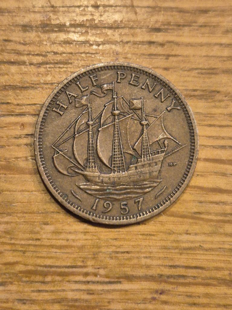 Verenigd Koninkrijk - ½ Penny 1957, Postzegels en Munten, Munten | Europa | Niet-Euromunten, Verzenden, Overige landen, Losse munt