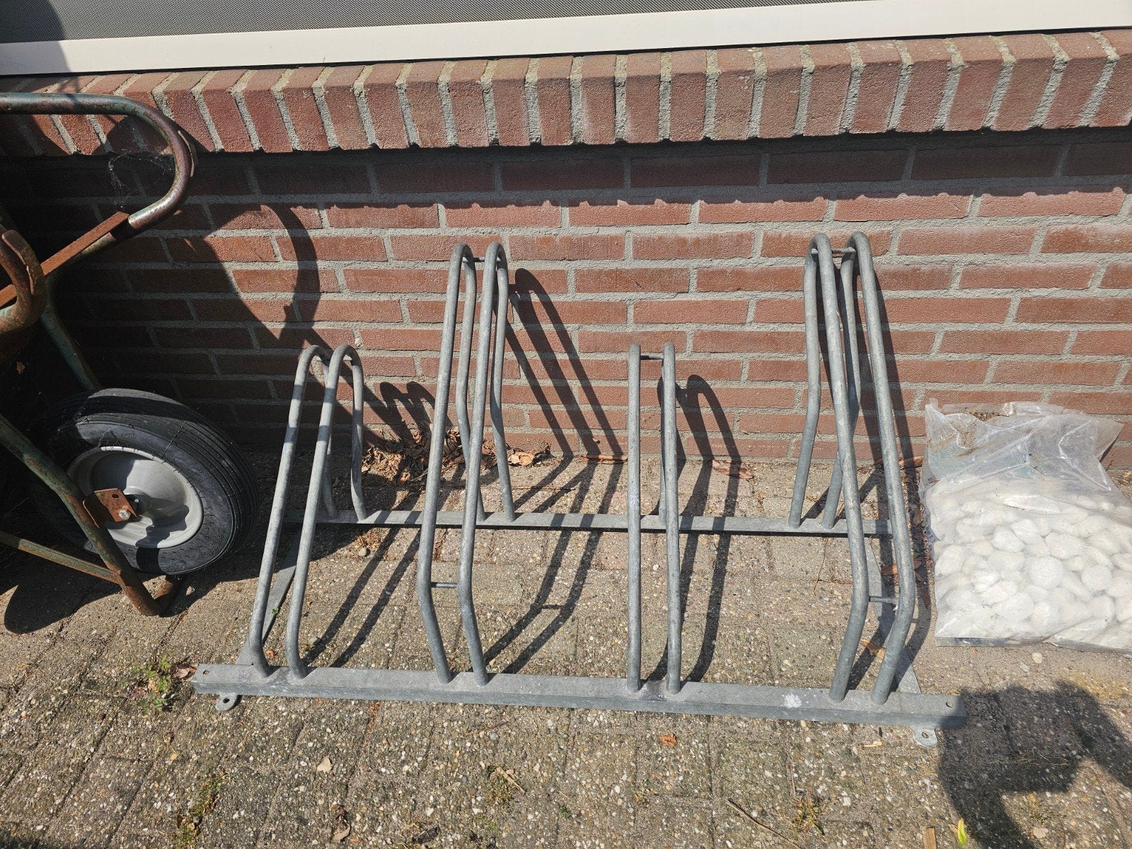 Fietsenrek voor 4 fietsen - 120cm lang, Fietsen en Brommers, Ophalen