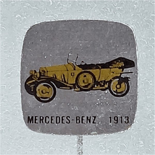 SP0870 Speldje Mercedes-Benz 1913 geel, Ophalen of Verzenden, Gebruikt, Overige onderwerpen