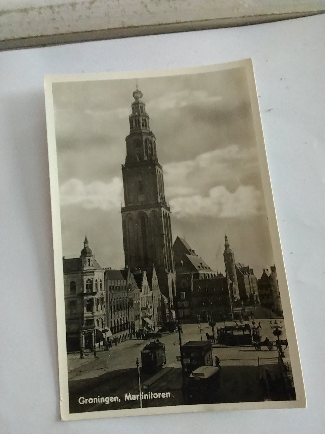 Oude Ansichtkaart Groningen Martinitoren - Echte Foto, Ophalen of Verzenden, 1920 tot 1940, Groningen