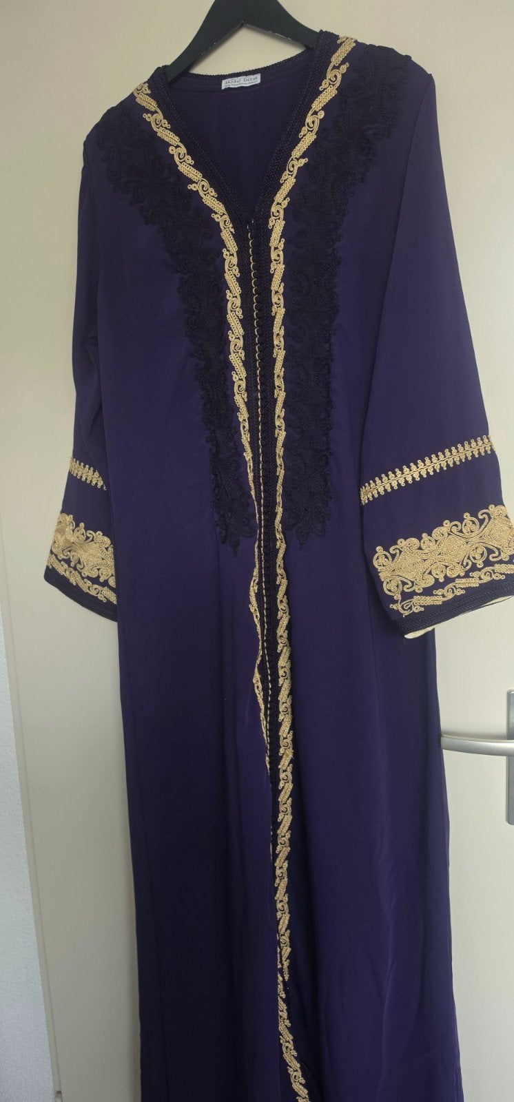 Elegante Marokkaanse Kaftan - maat M, Paars, Zo goed als nieuw, Onder de knie, ARABIC DRESS
