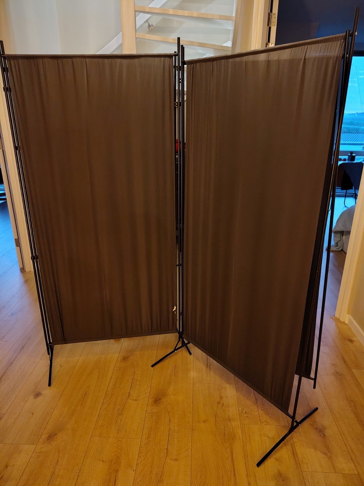 2 kamerschermen 3-delig, uitgeklapt 260x180 per stuk, Ophalen, Zo goed als nieuw