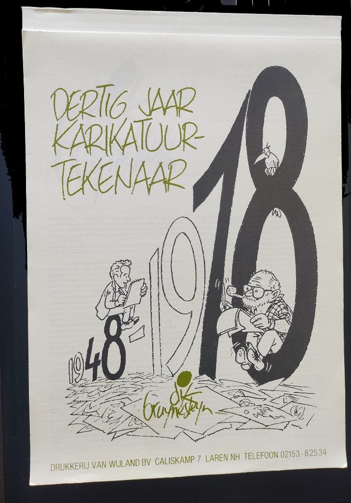 Uiterst zeldzame Dik Bruynesteyn kalender, 52 tekeningen, Ophalen of Verzenden, Zo goed als nieuw, Overige sporten, Overige typen
