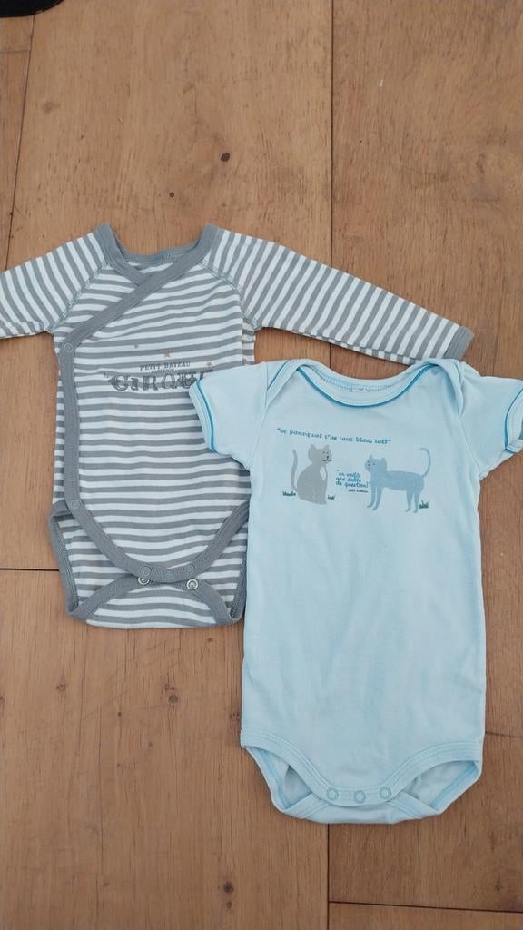 2 petit bateau rompers 3m/60cm., Nacht- of Onderkleding, Ophalen of Verzenden, Jongetje, Petit Bateau