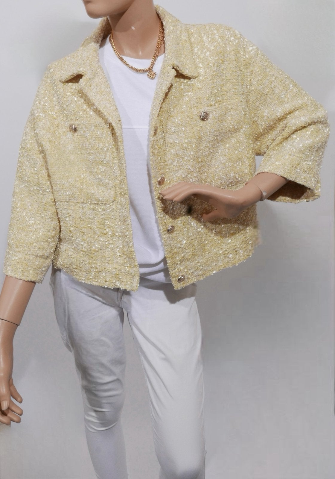 MOS MOSH butter yellow Mmpenn mino jacket maat 42 ZGAN, Ophalen of Verzenden, Zo goed als nieuw, Maat 42/44 (L), Geel