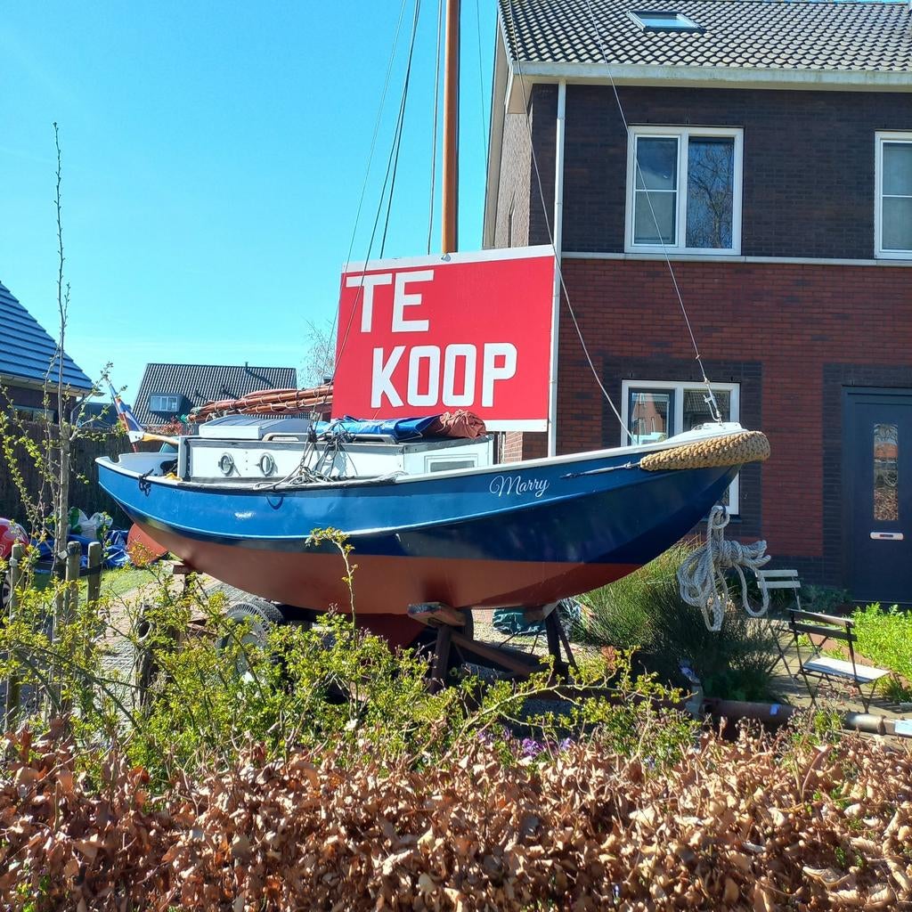Platbodem Lelievlet 'Marry'   5.60  x 1.80 meter, Watersport en Boten, Ophalen, Geen motor, Gebruikt, Staal