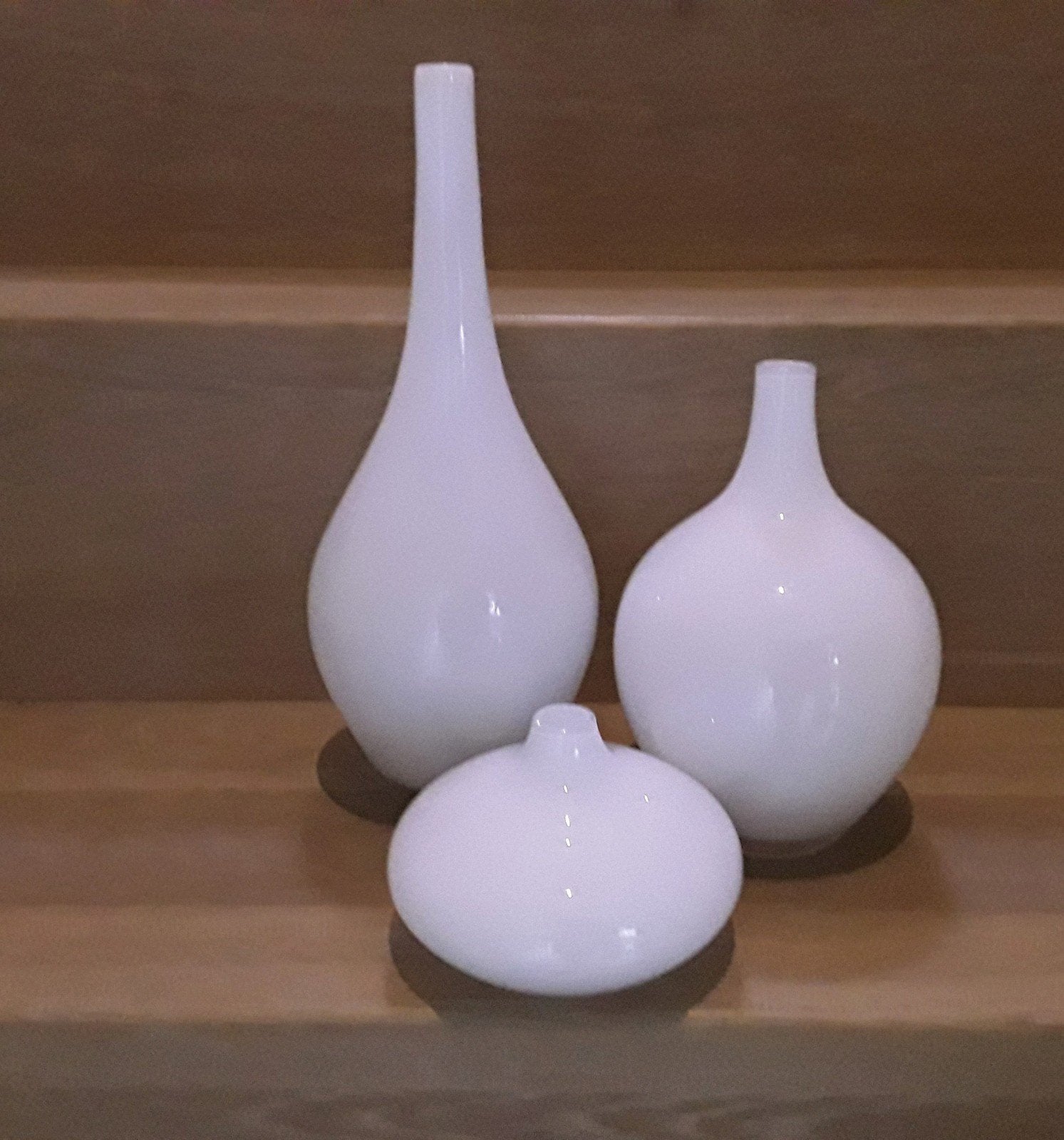 Set Salong vazen Ikea, wit, 3 stuks, Huis en Inrichting, Woonaccessoires | Vazen, Ophalen of Verzenden, Zo goed als nieuw, Wit