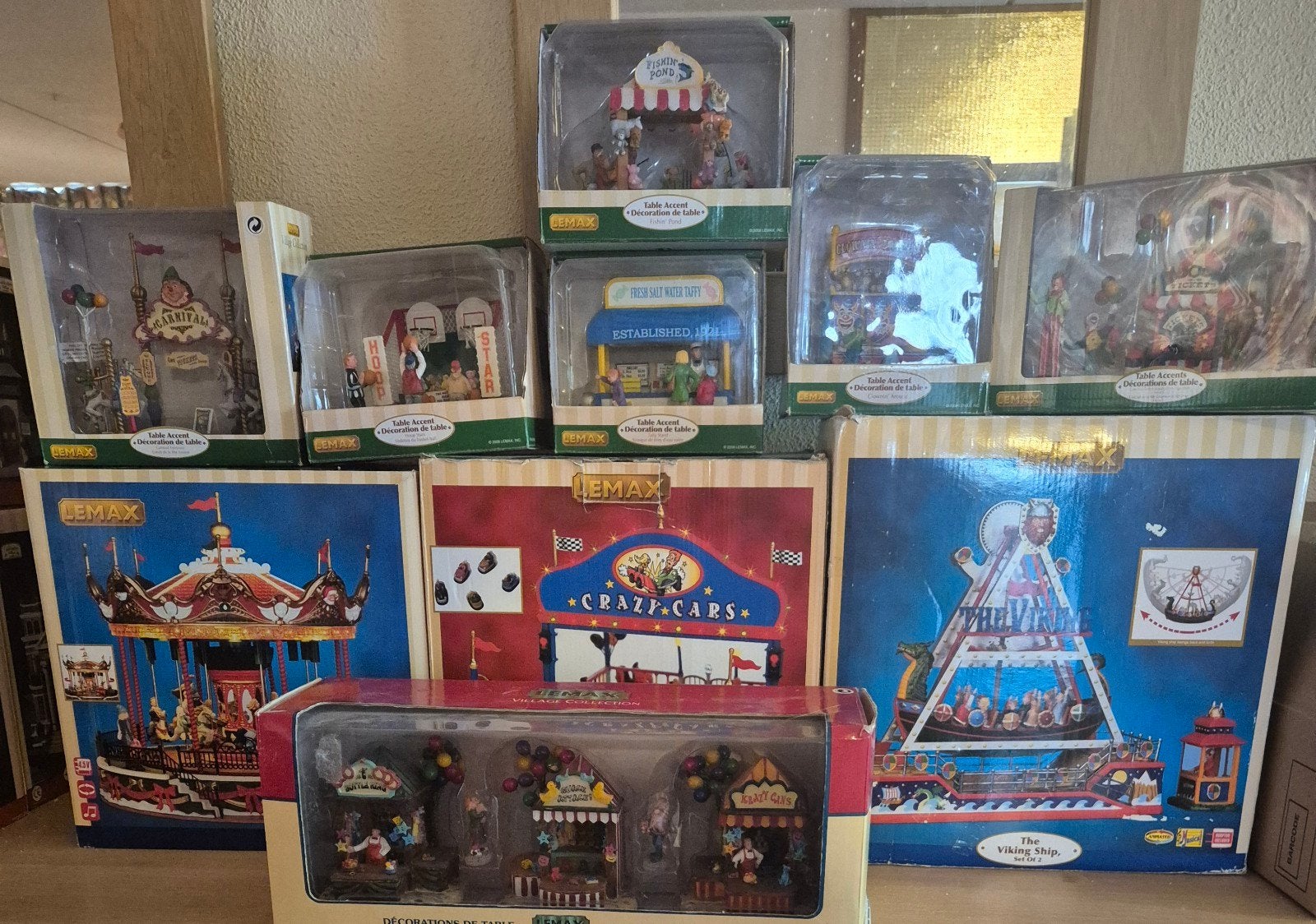 10 delige Lemax Carnival/Kermis set, Diversen, Kerst, Zo goed als nieuw, Ophalen of Verzenden