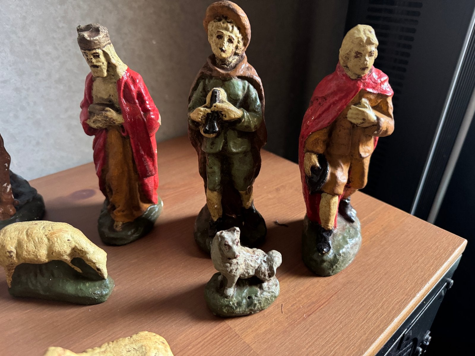 Antieke Kerststal Beeldjes - Complete Set, Ophalen of Verzenden