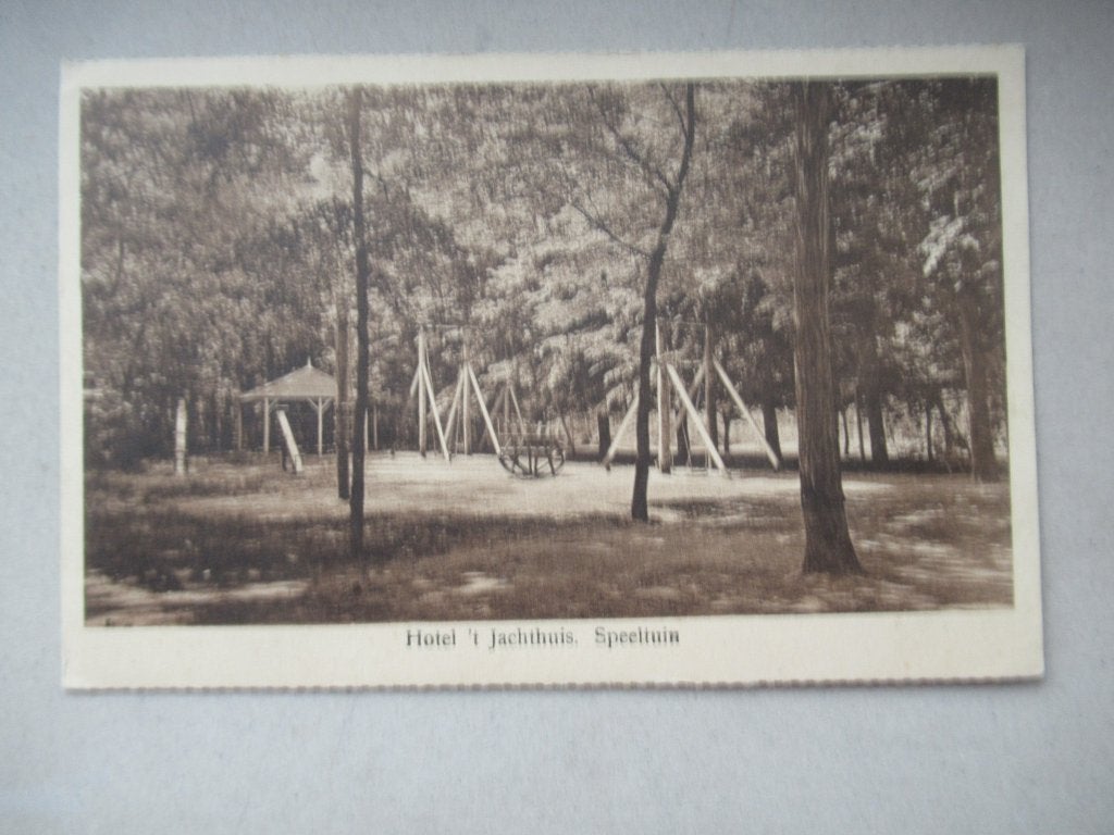 Warnsveld - Hotel 't Jachthuis - speeltuin - 1927, Ophalen of Verzenden, 1920 tot 1940, Gelopen, Gelderland
