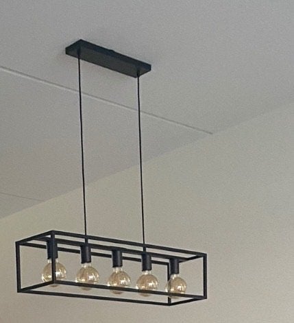 EGLO hanglamp Blackcrown zwart 5xE27 (excl. lampen), Huis en Inrichting, Ophalen, Zo goed als nieuw, Industrieel, E27 (groot)