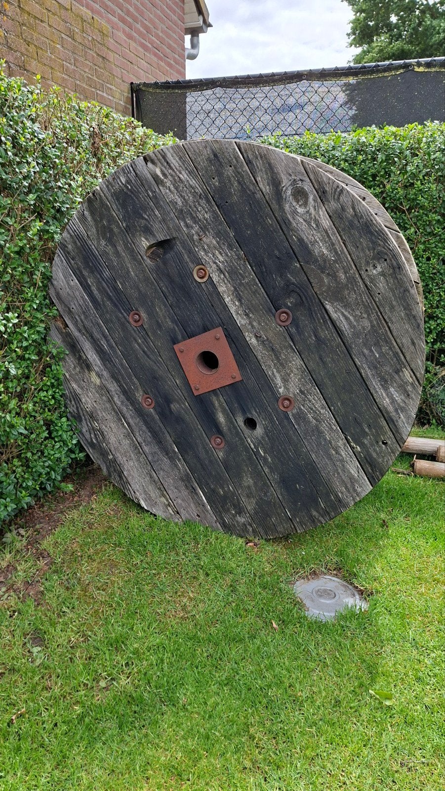Grote houten kabelhaspel - Decoratief of voor projecten, Dieren en Toebehoren, Schapen, Geiten en Varkens, Meerdere dieren, Schaap