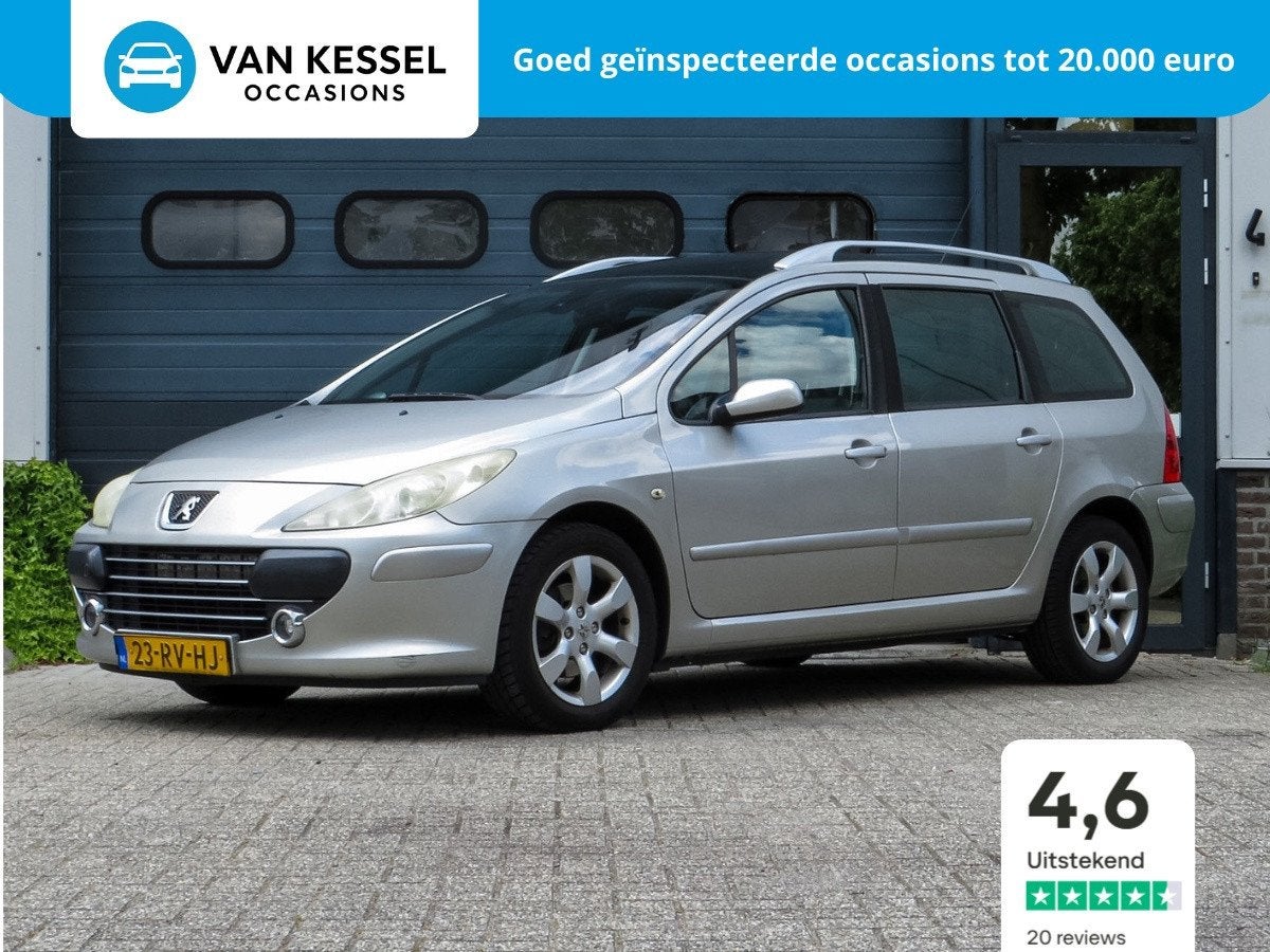 Peugeot 307 SW 1.6-16V Griffe | Autom. | NAP | Leer | Airco, 730 kg, Gebruikt, 4 cilinders, 7 stoelen