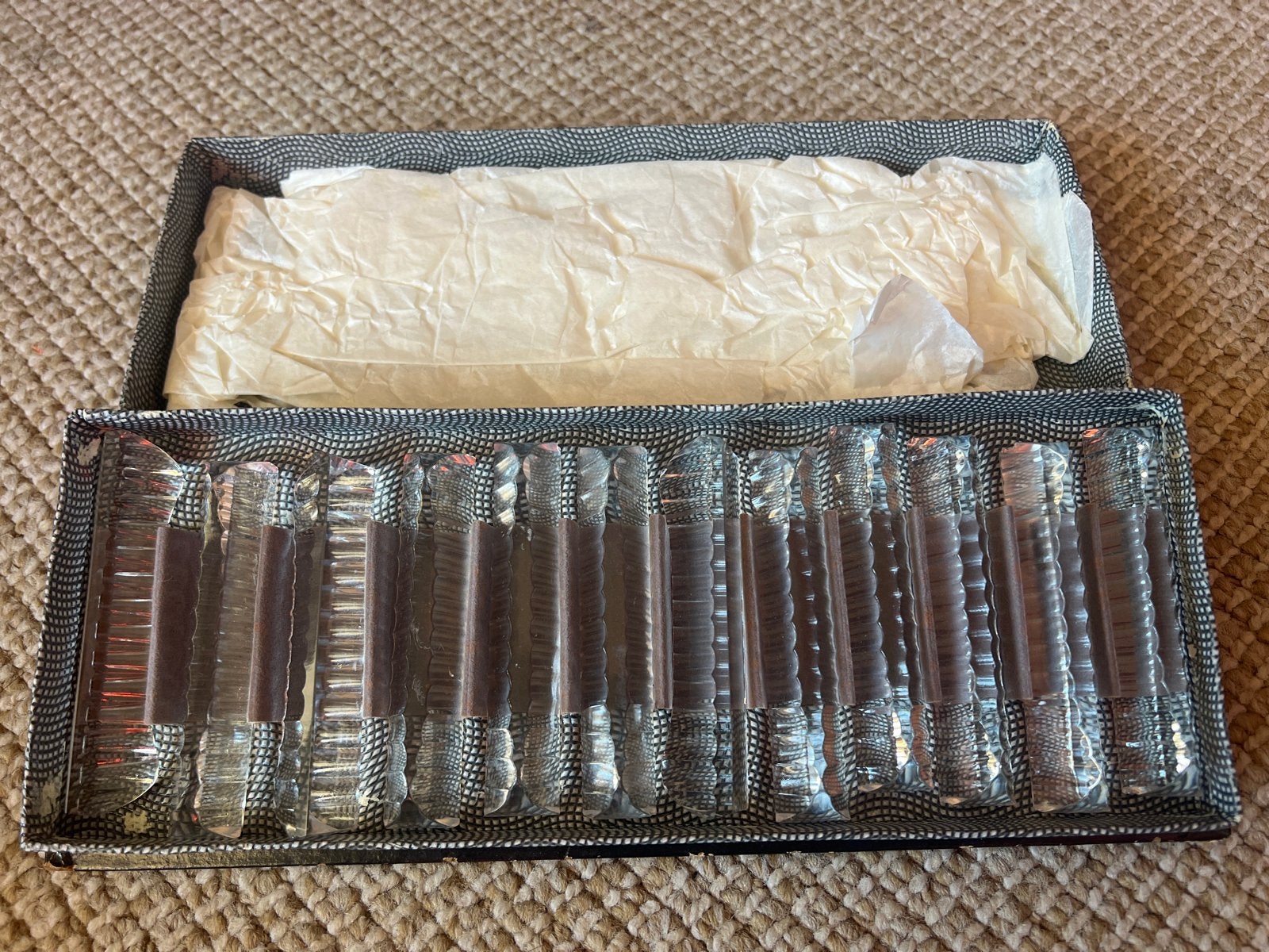 Kristallen Messenleggers Set 12x in Originele Doos, Ophalen of Verzenden