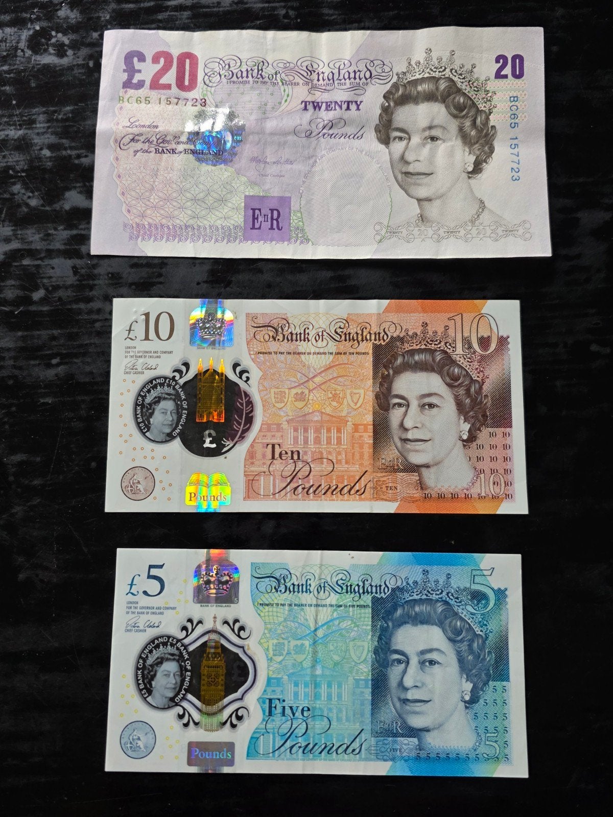 3 bankbiljetten Engeland., Ophalen of Verzenden, Midden-Oosten