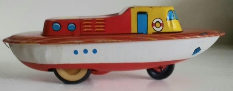 Blikken bootje jaren 50/60., Antiek en Kunst, Antiek | Speelgoed, Ophalen of Verzenden