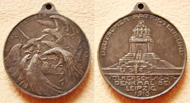 Slag bij Leipzig 1813-1913 Hangpenning, Verzenden, Overige materialen, Buitenland