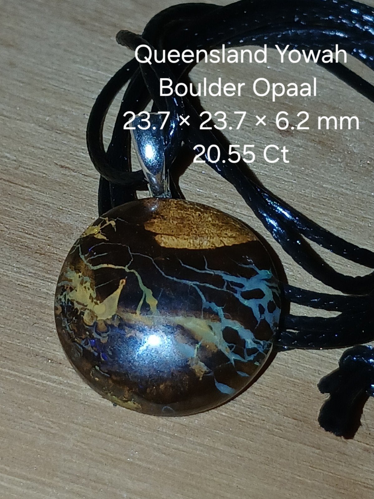 Queensland Yowah Boulder Opaal Hanger - 20.55 Ct, Sieraden, Tassen en Uiterlijk, Overige materialen, Overige kleuren, Ophalen of Verzenden