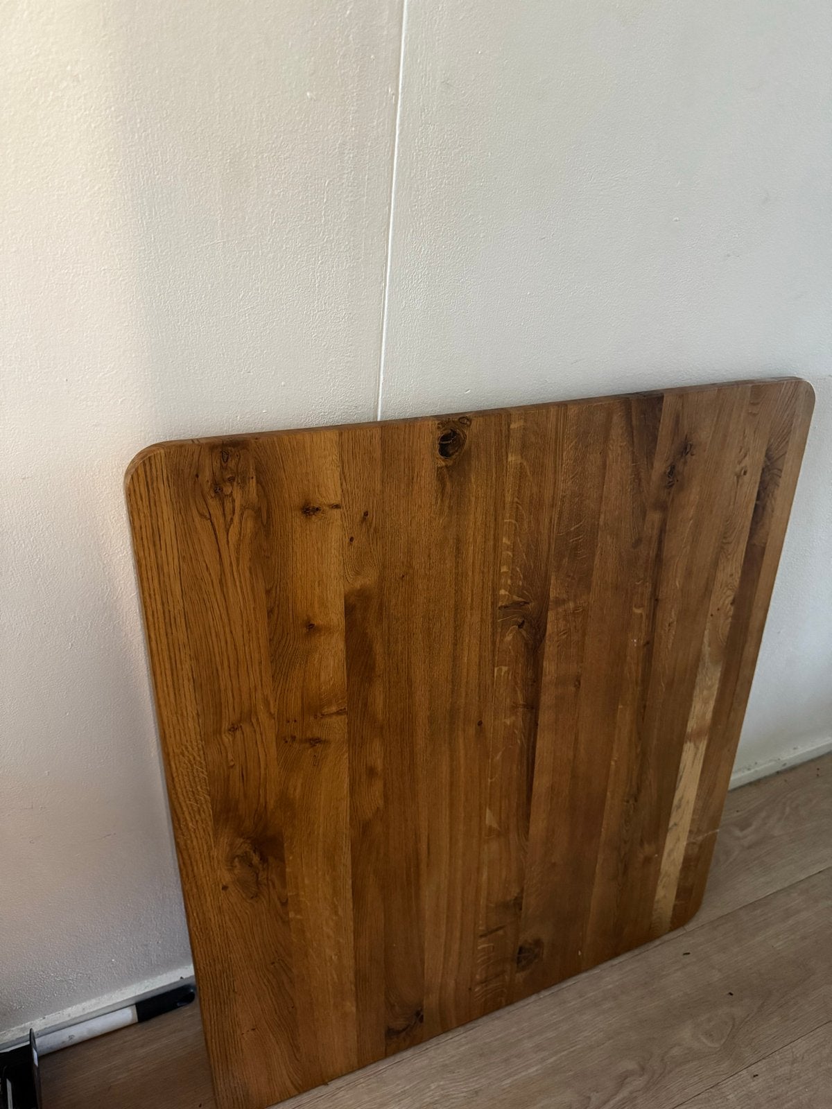 Massief houten tafelblad 90x80 cm met ronde hoeken, Huis en Inrichting, Tafelonderdelen, Ophalen, 50 tot 100 cm, Nieuw, Tafelblad