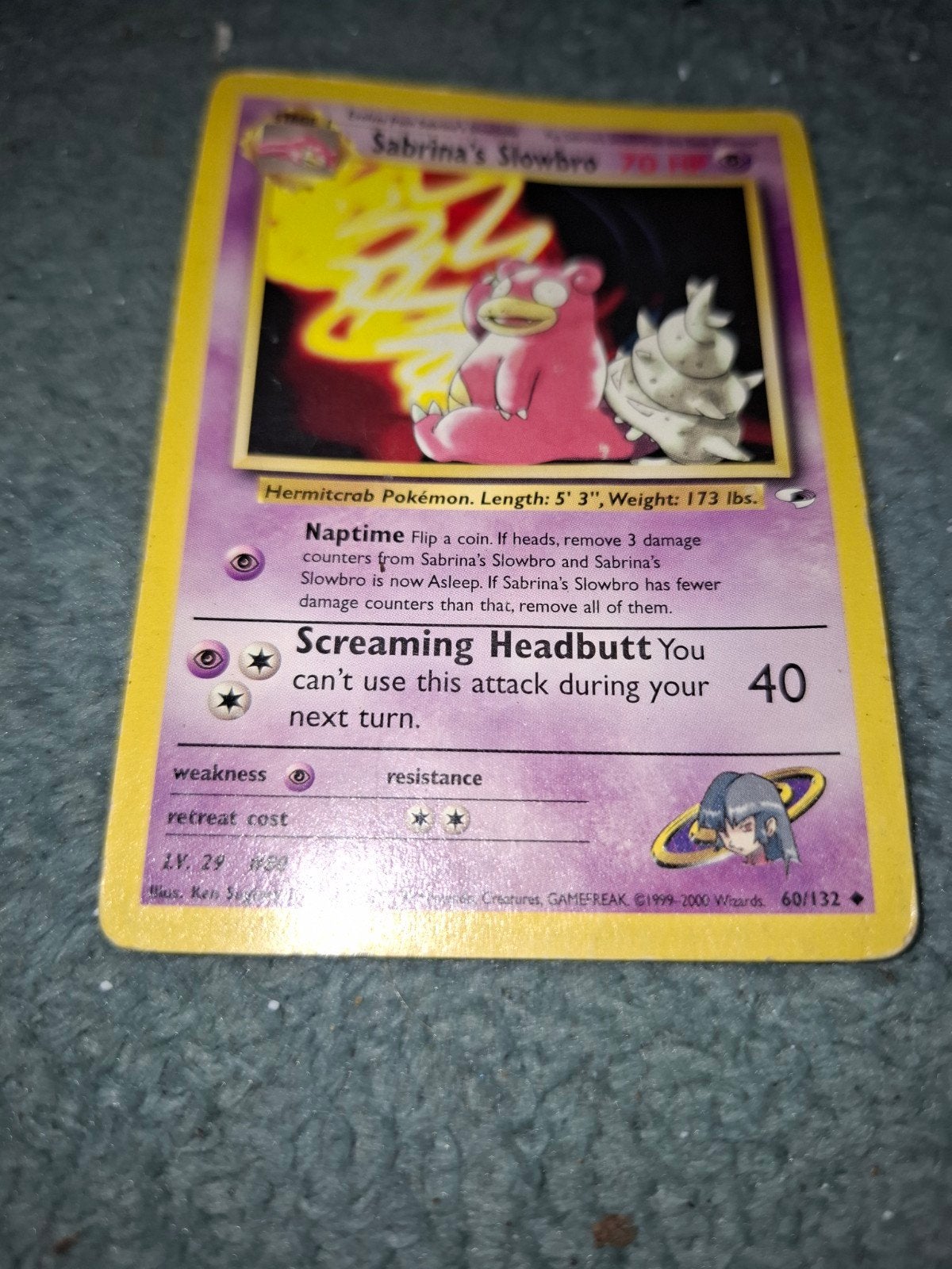 Sabrina's Slowbro Pokémon Kaart (1999-2000 Wizards), Ophalen of Verzenden