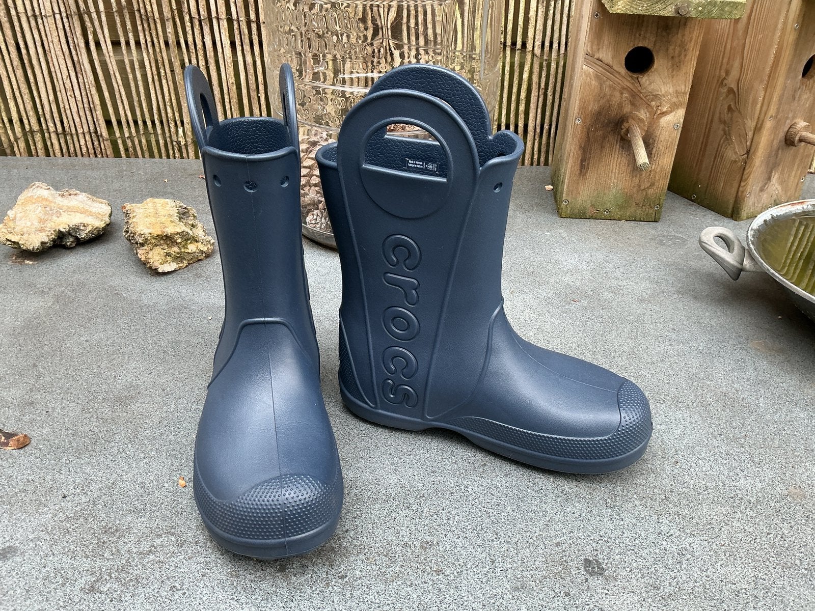 Crocs regenlaarzen dames mt. 39-40 d.blauw z.g.a.n, Tuin en Terras, Ophalen of Verzenden, Zo goed als nieuw, Dames, Laarzen