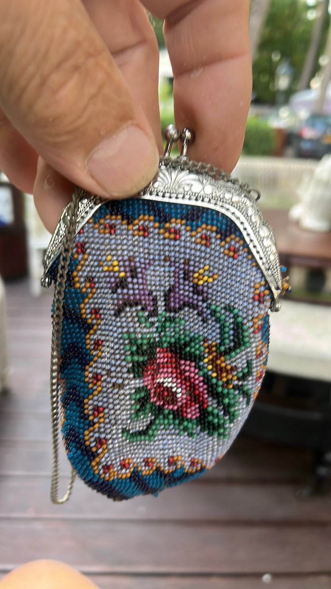 Zilveren portemonnee kralen, Ophalen of Verzenden, Zilver