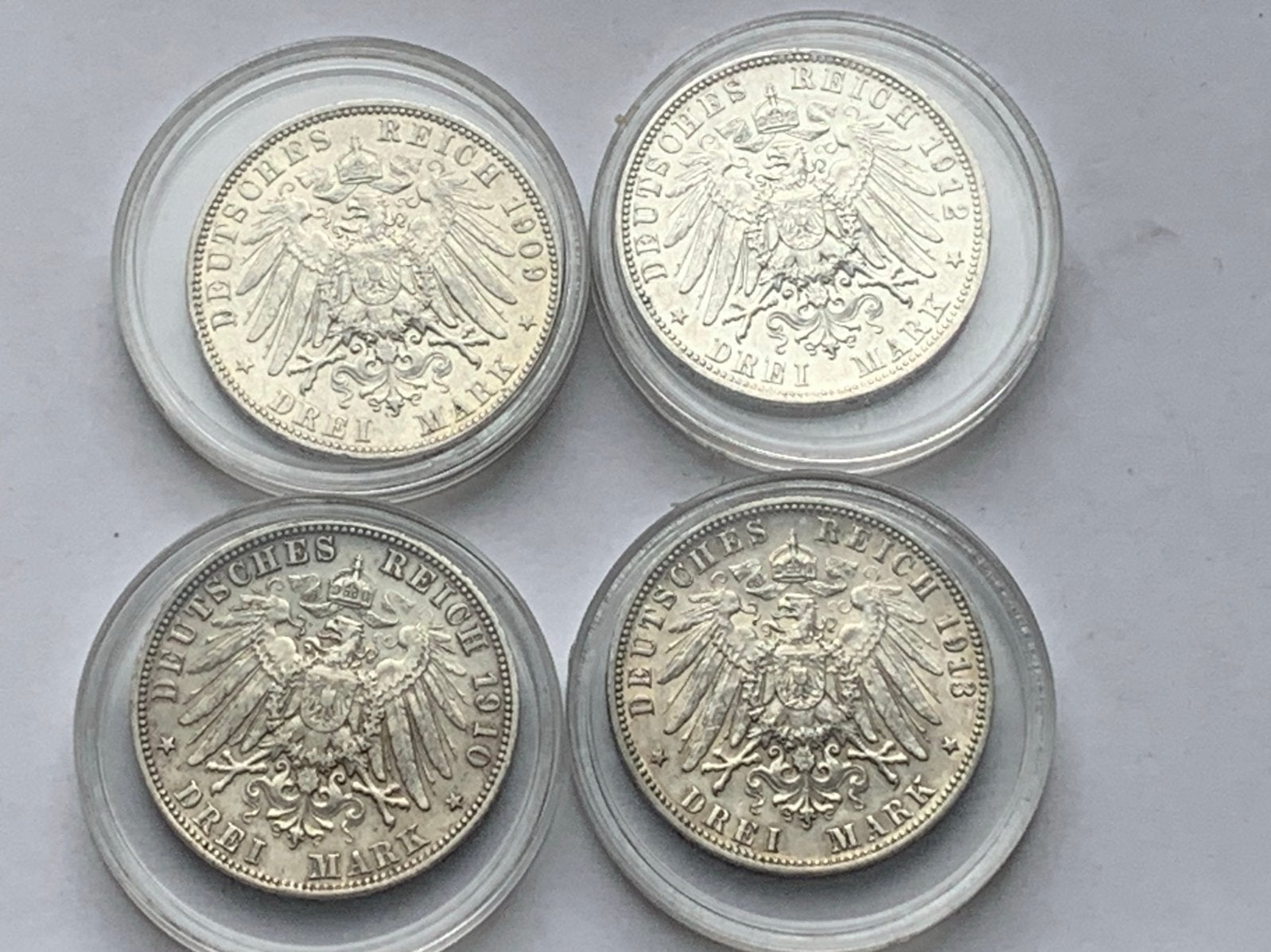 4 zilveren duitse 3 marken, Ophalen of Verzenden, Duitsland