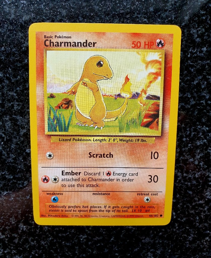 Pokemon Charmander, Hobby en Vrije tijd, Ophalen of Verzenden, Zo goed als nieuw, Losse kaart