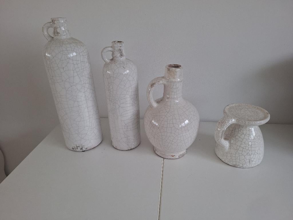 Te koop diversen Brynxz kruiken en kandelaar, Ophalen, Overige kleuren, Aardewerk of Porselein, Zo goed als nieuw