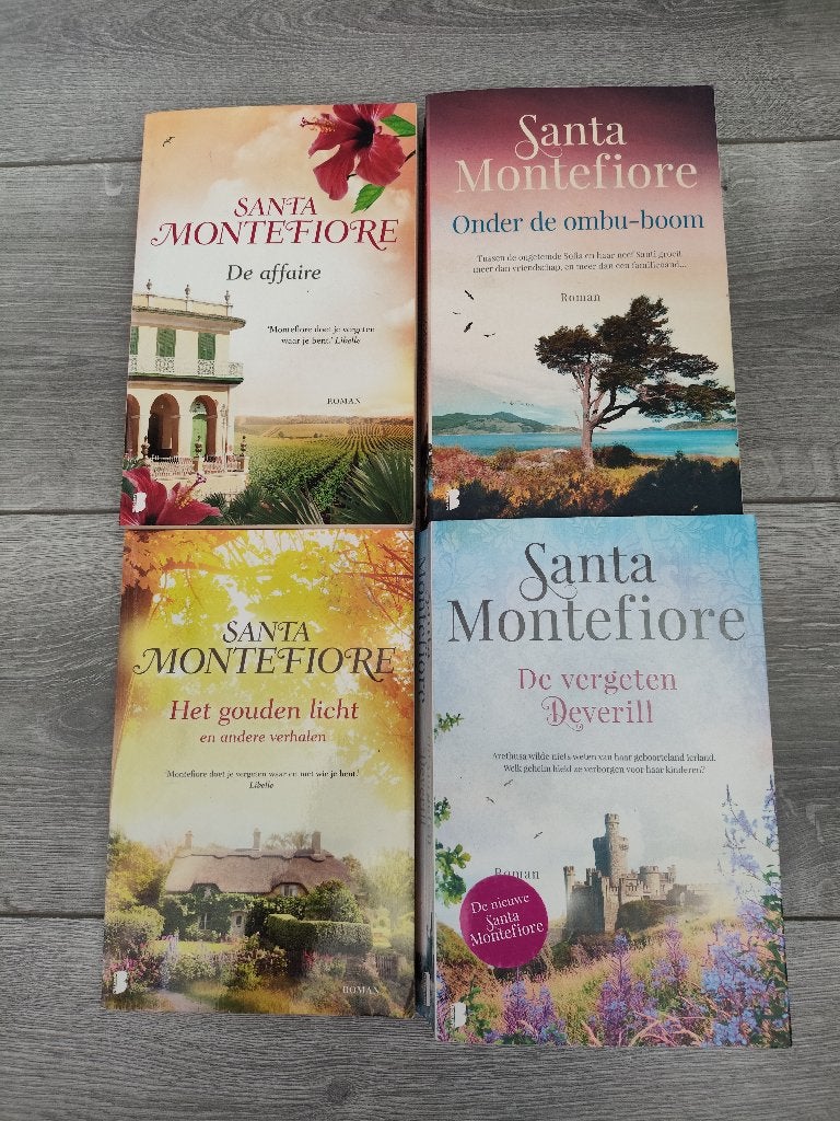 Santa Montefiore boeken voor 4 euro per stuk! zie foto's., Ophalen of Verzenden, Zo goed als nieuw, Santa Montefiore