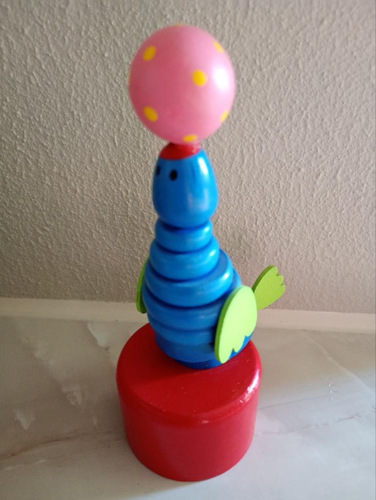 Houten drukpoppetje, drukfiguur zeeleeuw, Ophalen of Verzenden, Zo goed als nieuw