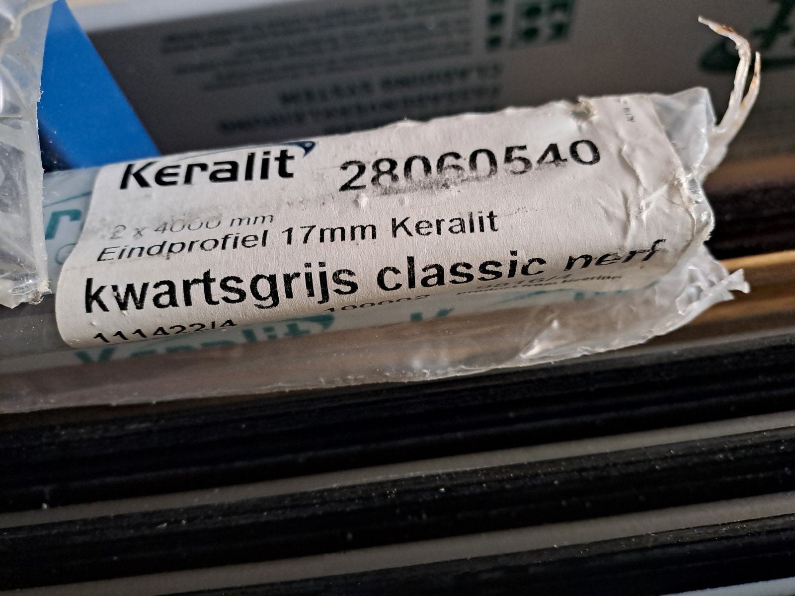Keralit hoekprofiel kwartsgrijs 2 stuks, Ophalen, Minder dan 30 cm, Overige typen, Nieuw