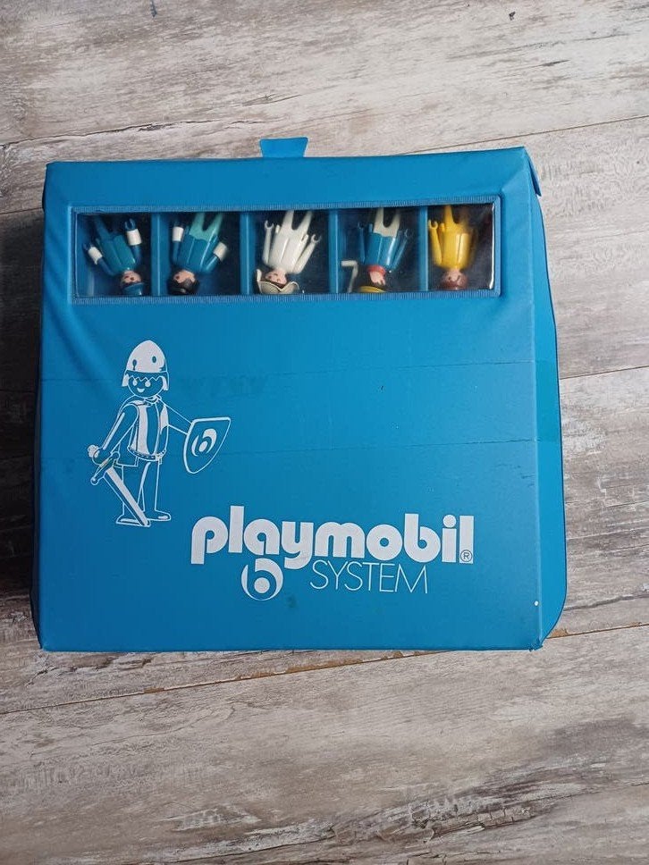 Te koop vintage Playmobil system koffer met oa poppetjes, Gebruikt, Complete set, Ophalen of Verzenden, Figuren