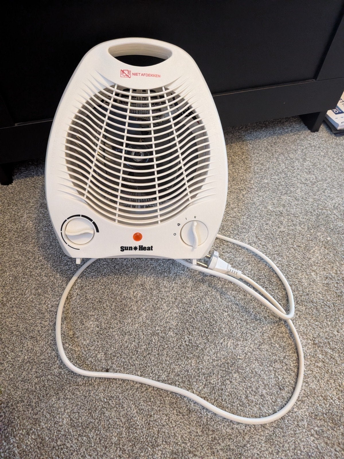 Sun Heat Ventilator+heater - Compacte elektrische kachel, Doe-het-zelf en Verbouw, Minder dan 30 cm, Kachel, Minder dan 60 cm