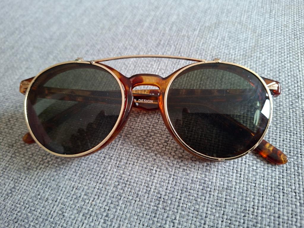 Retro Ronde Leesbril Steampunk Stijl met Zonneclip, Ophalen of Verzenden