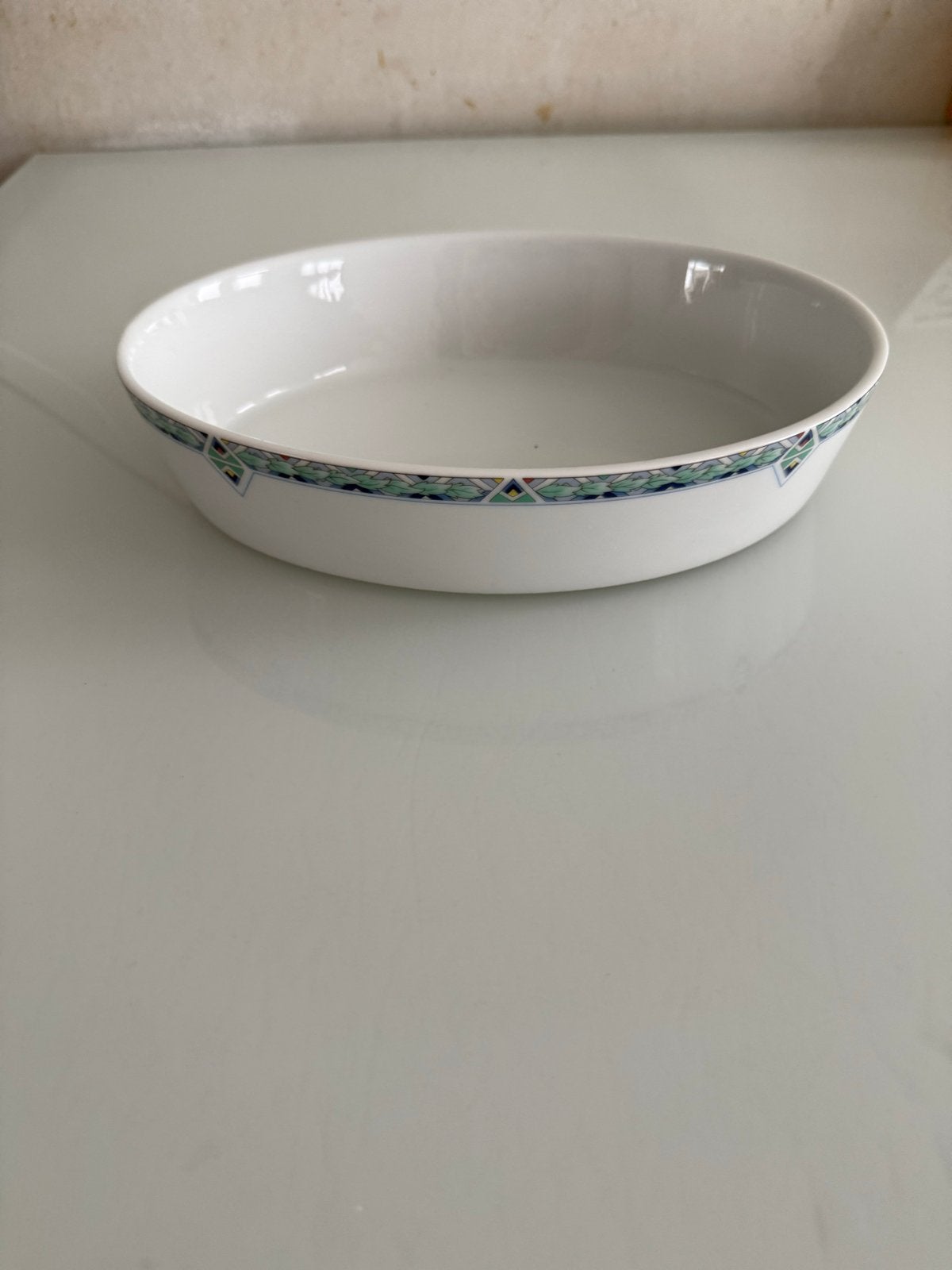 Ovenschaal met decoratieve rand van Arzberg, Gebruikt, Overige merken, Keramiek, Ophalen of Verzenden