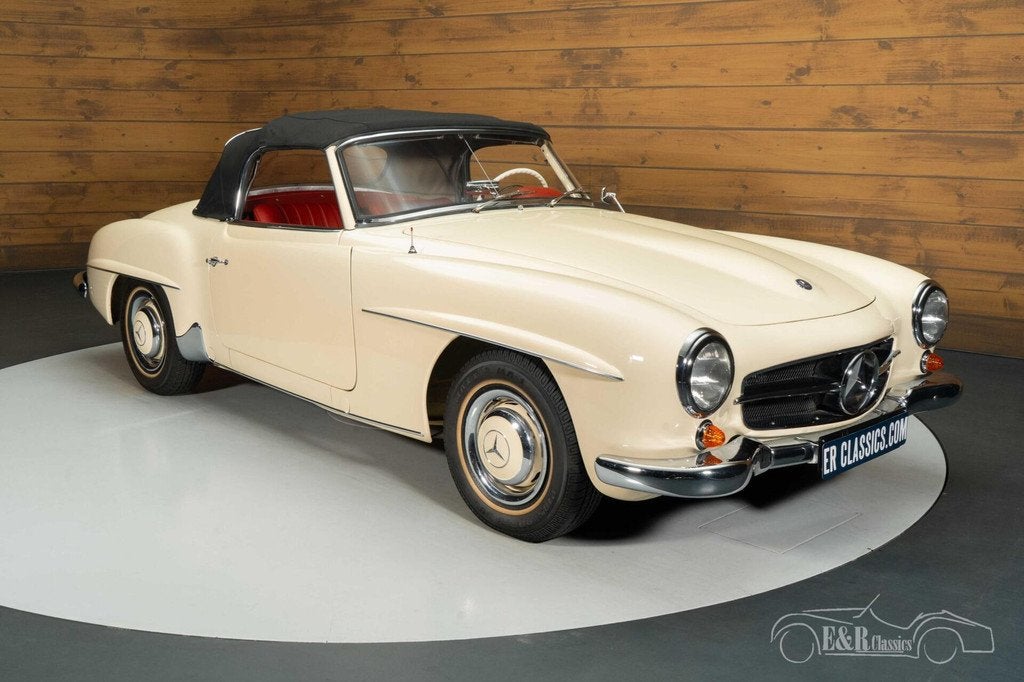 Mercedes 190 SL Cabriolet | 1956, Auto's, Oldtimers, Achterwielaandrijving, Cabriolet, Beige, Handgeschakeld