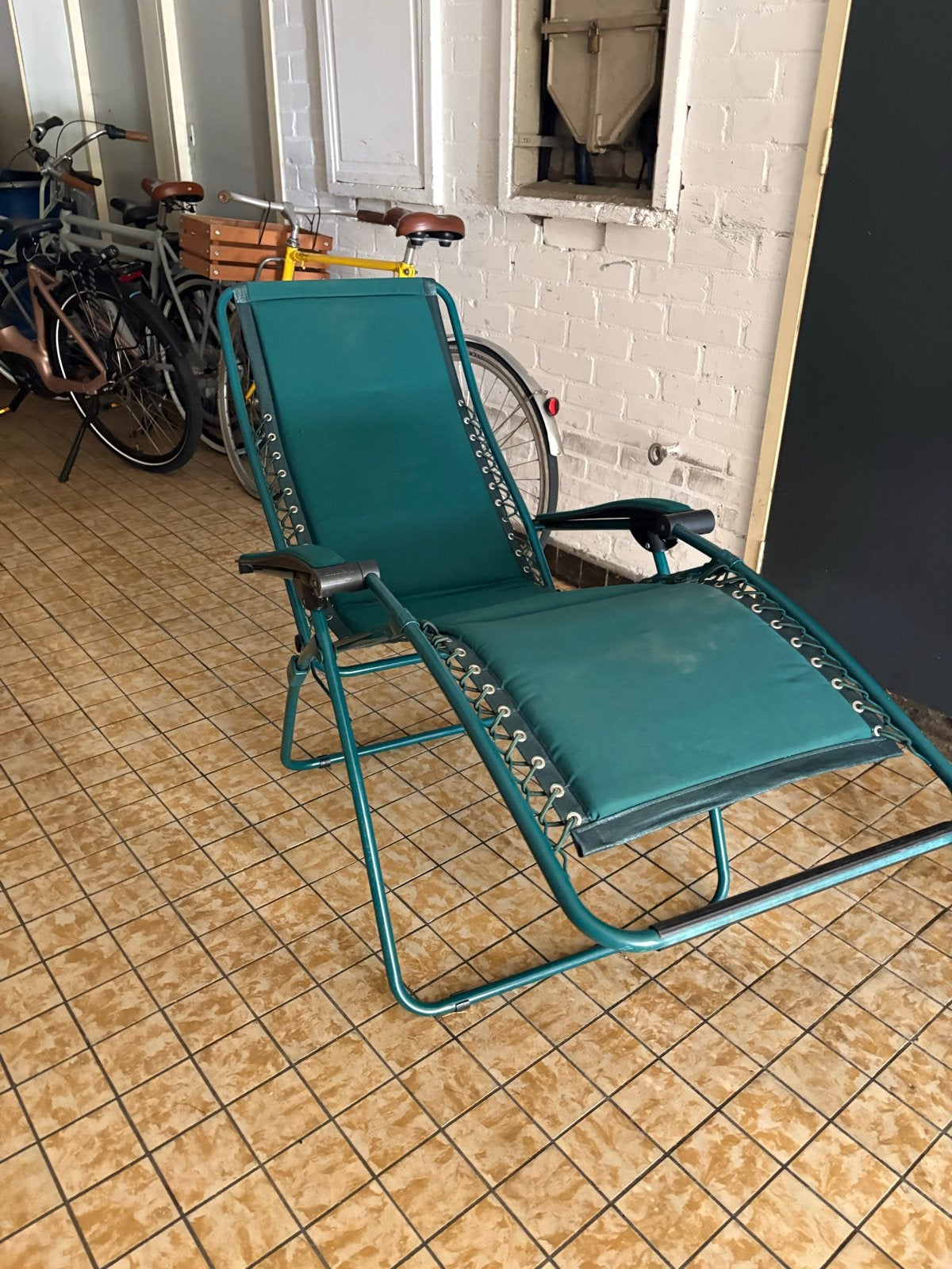 Comfortabele Campingstoel met Kussen en Ligstand, Ophalen, Gebruikt, Campingstoel