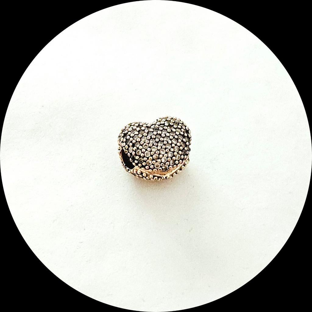 Pandora Clip rose goud 781427CZ, Gebruikt, Pandora, Ophalen of Verzenden, 1 bedel