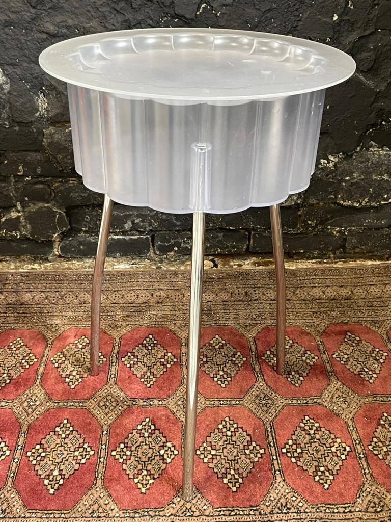 Vintage 90’s Ikea design Hatten bijzettafel transparant, Ophalen, Gebruikt, Kunststof