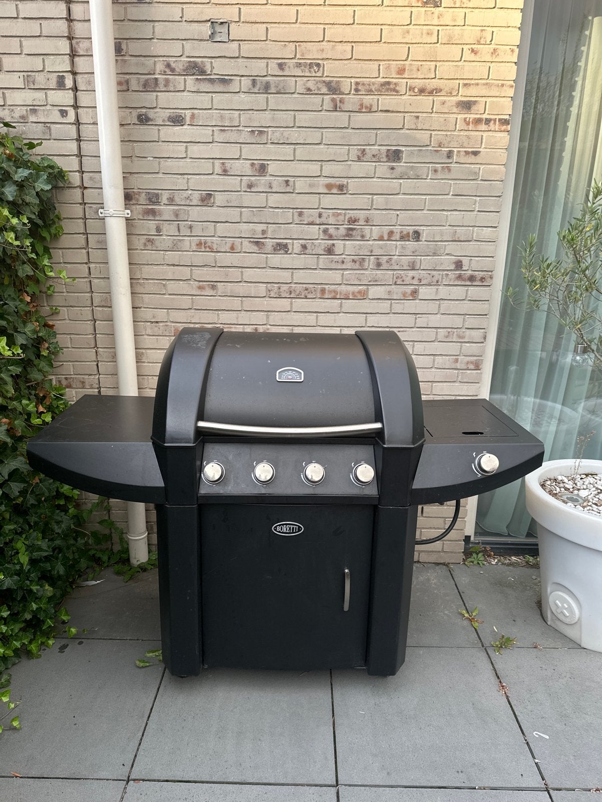 Boretti Robusto gasbarbecue met hoes, Tuin en Terras, Ophalen, Gebruikt