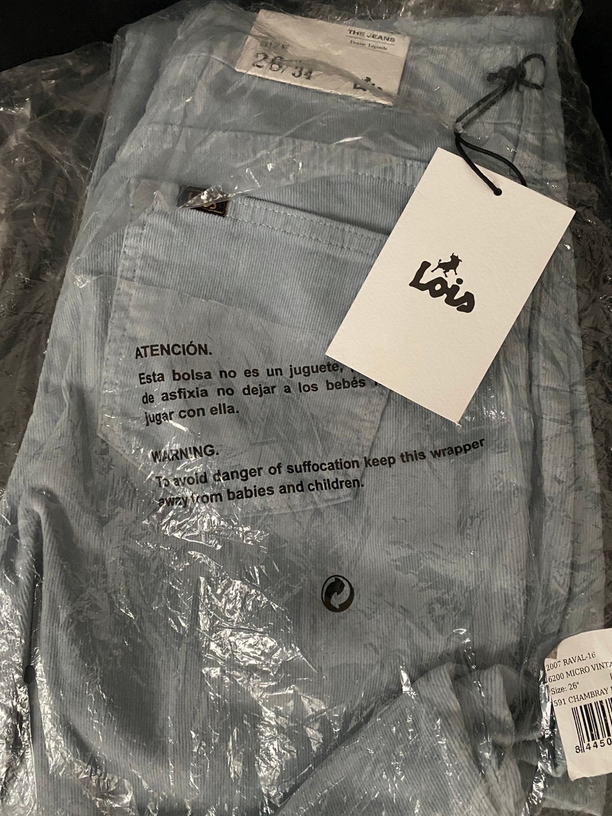 Lois raval maat 26 lengte 34 lichtblauw nieuw, Blauw, Nieuw, Ophalen of Verzenden, Maat 34 (XS) of kleiner