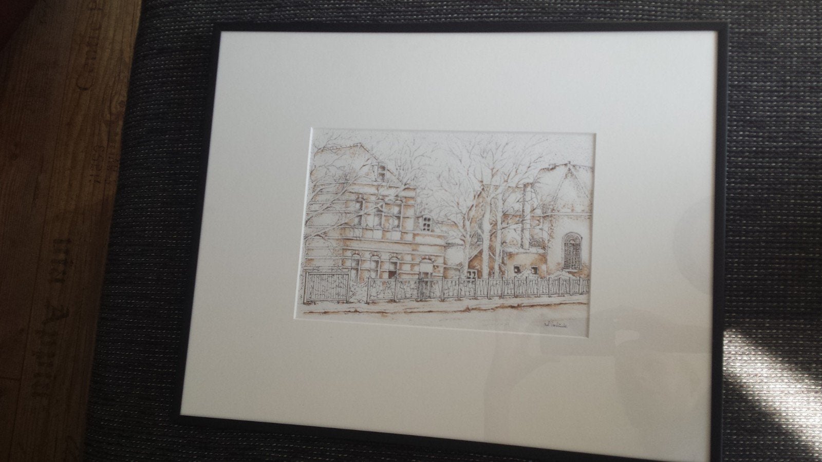 stadsgezicht van Ariën van Waterland / schilderij, Ophalen of Verzenden, Schilderij/print, Gesigneerd