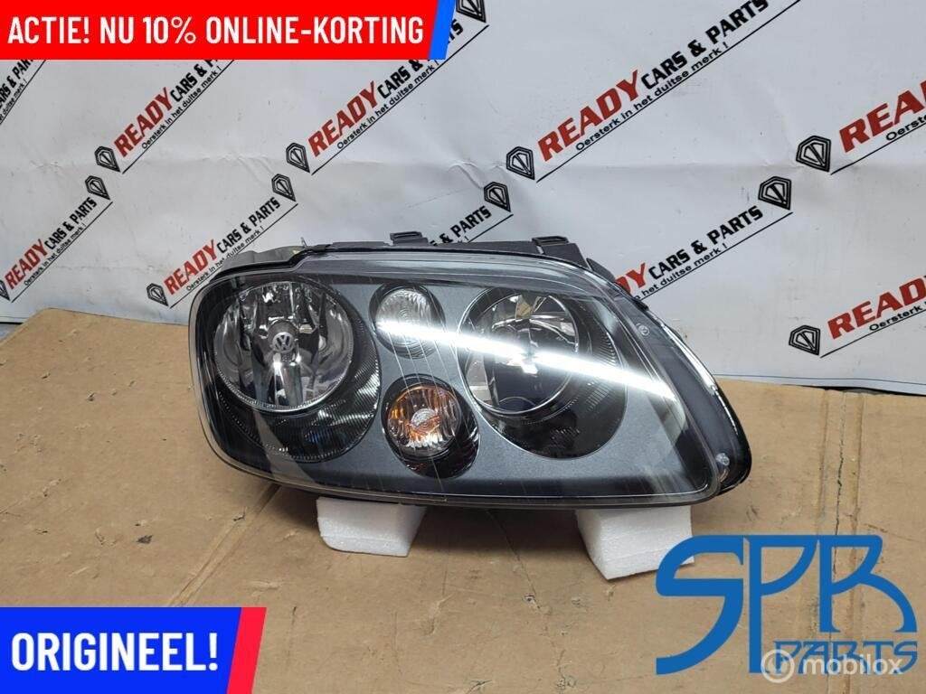Koplamp ZWART Origineel Rechts VW Caddy III 03-10 1T0941006P, Auto-onderdelen, Volkswagen, Nieuw, Ophalen of Verzenden, Volkswagen